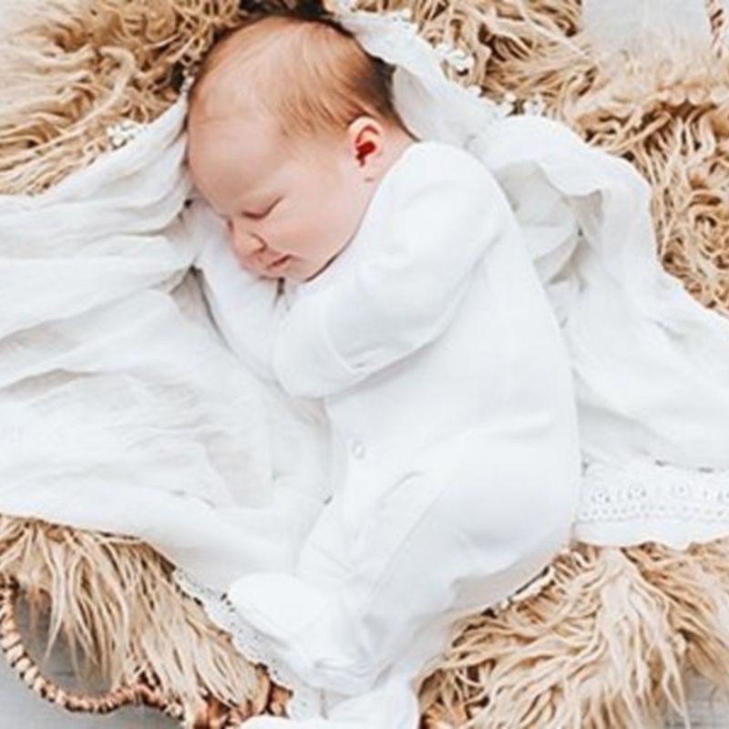 Organic Snap Sleepers White