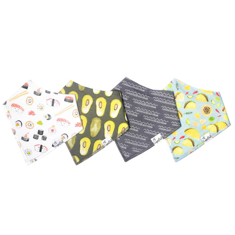 Bandana Drool Bibs - 4 Pack