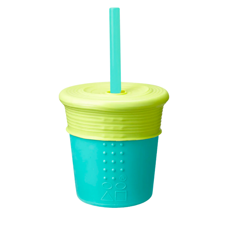 Gobelet avec paille en silicone pour enfants - 8 oz