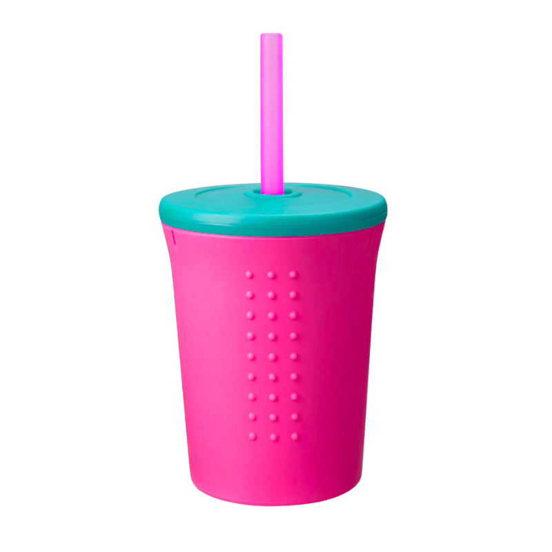 Silicone Kids Straw Cup - 12 oz