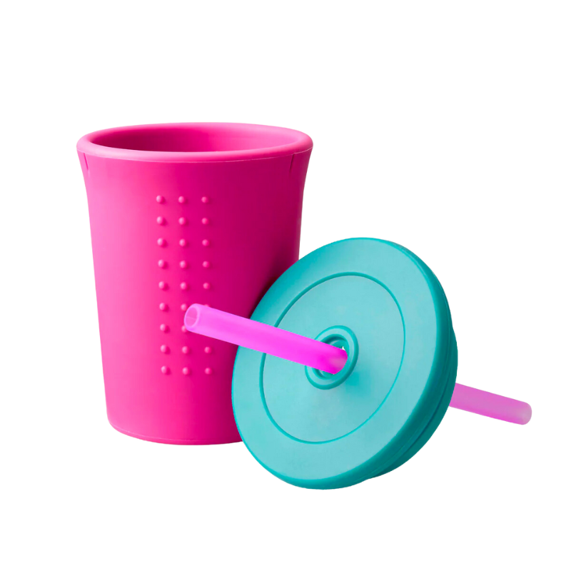 Silicone Kids Straw Cup - 12 oz
