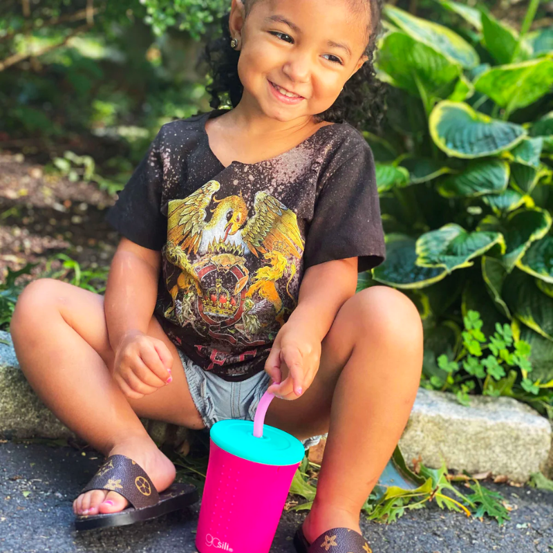Silicone Kids Straw Cup - 12 oz